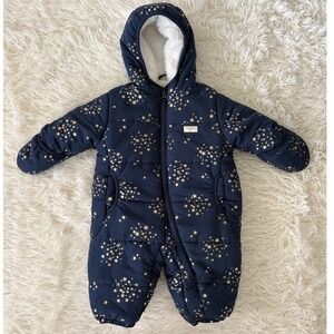 OshKosh B'Gosh Baby Puffer Snowsuit Stars Print Winter‎ Outfit 3/6M